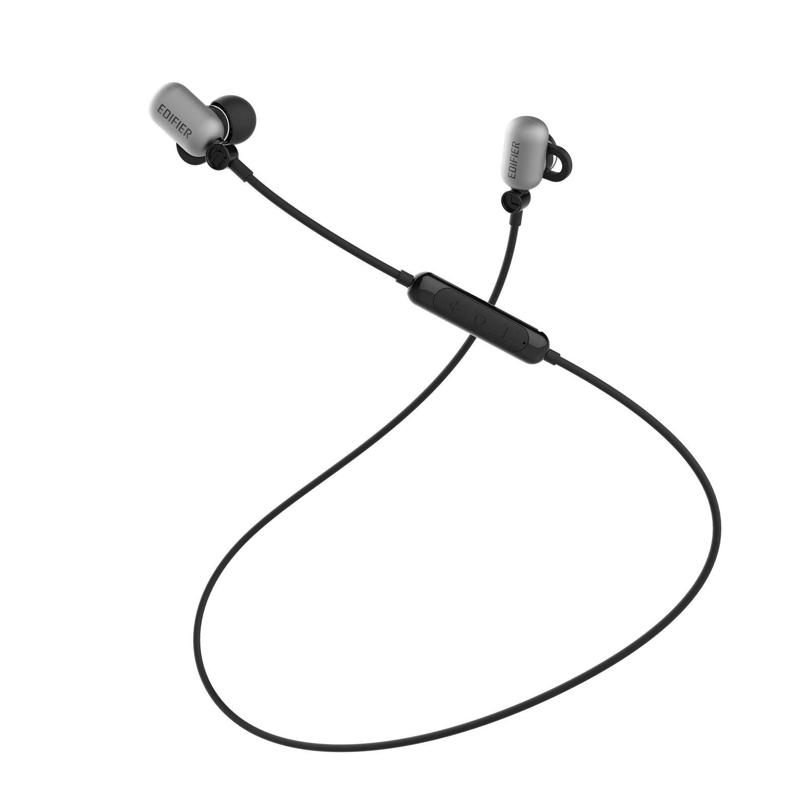 Edifier W293BT Bluetooth v4.1 aptX In-ear Headphones Earphones IPX7 Sweatproof Waterproof Dual Battery - Silver