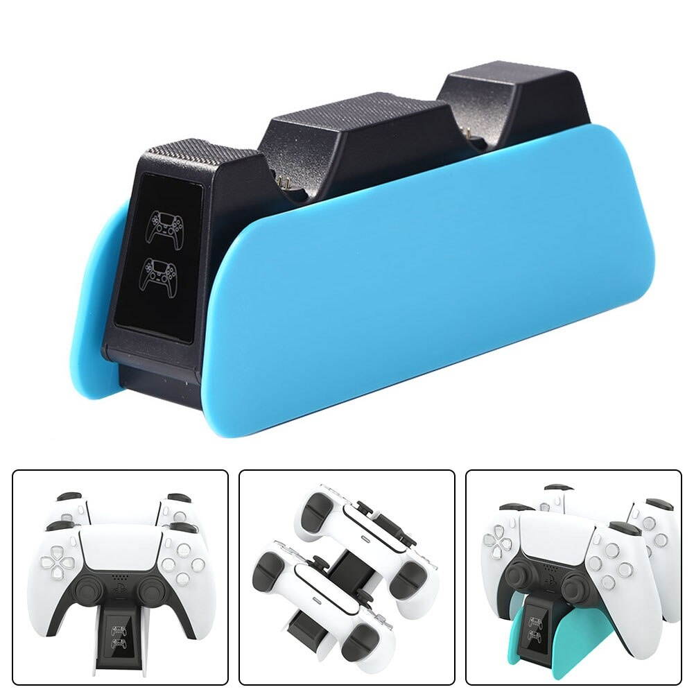 New Suitable For PS5 Wireless Controller Fast Charging Charger Dual Controller Charging Station With USB C Power cord Adapter
