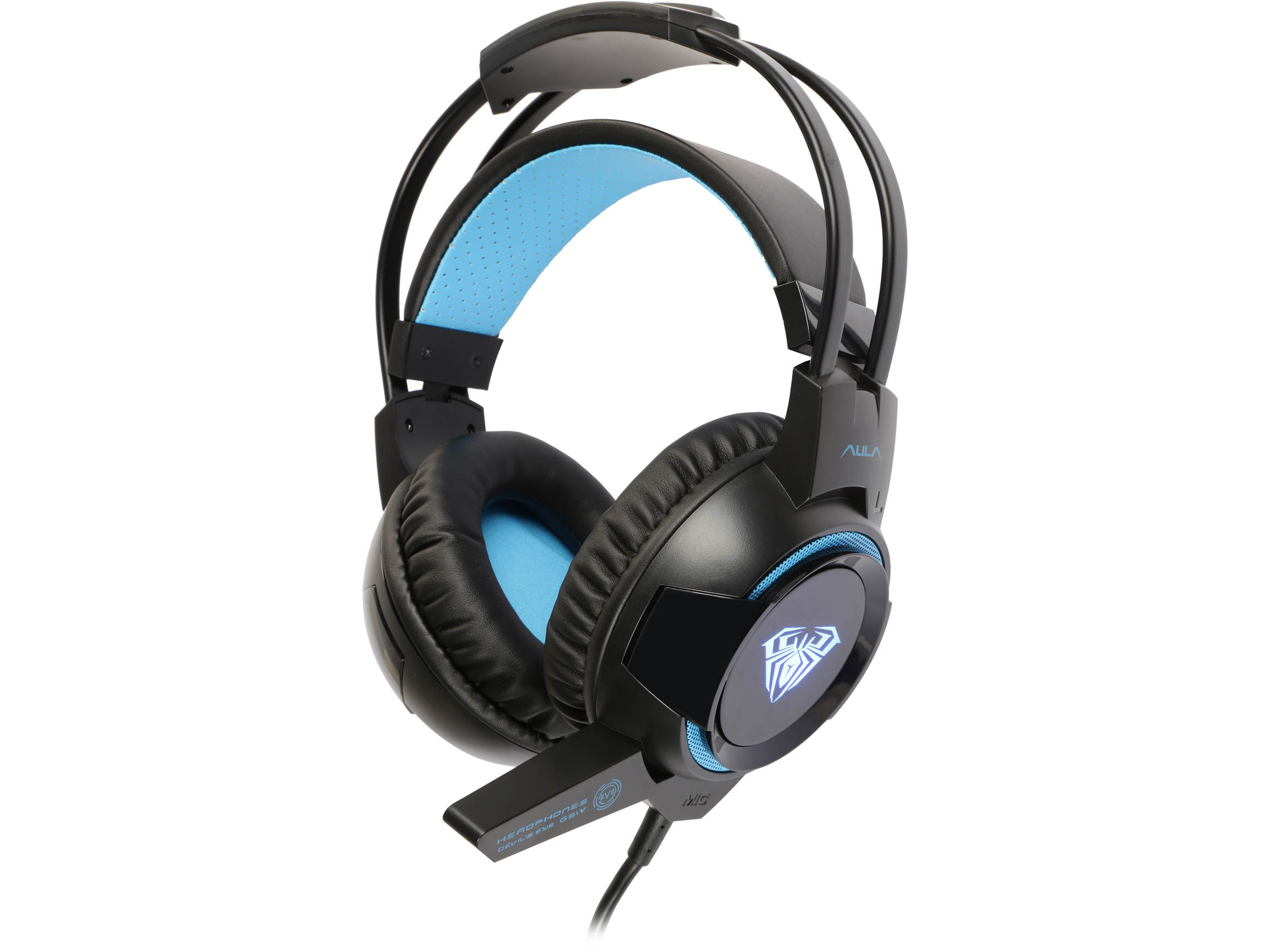 Aula USB Wired Gaming Headset with Logo Light + Vibration Effect