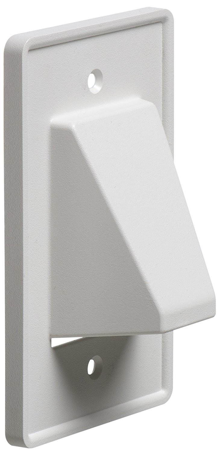 iMBAPrice - CE1 Recessed Low Voltage Cable Plate, 1-Gang, White (Made in USA)