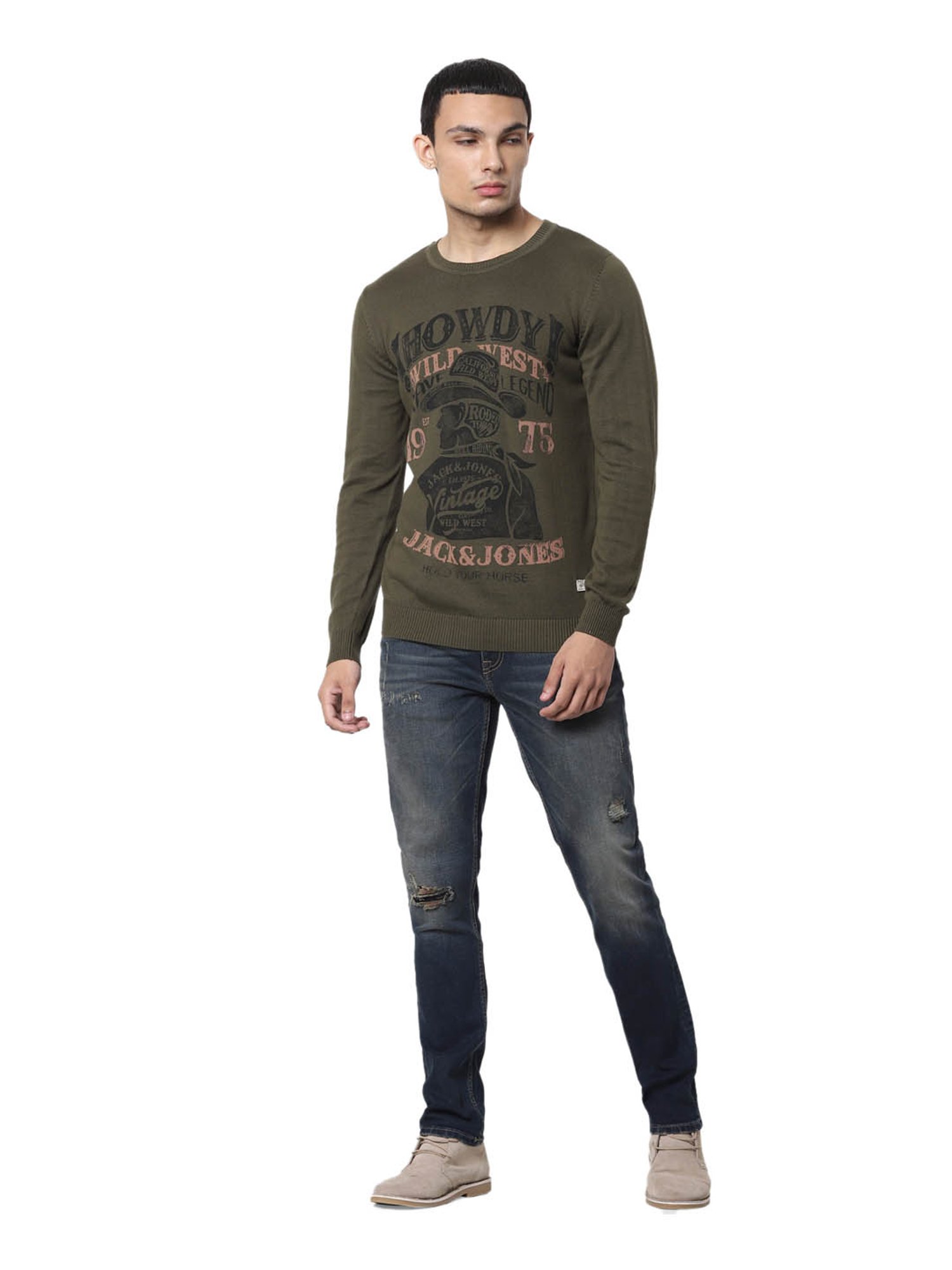 Duke Wine Self Striped Sweater