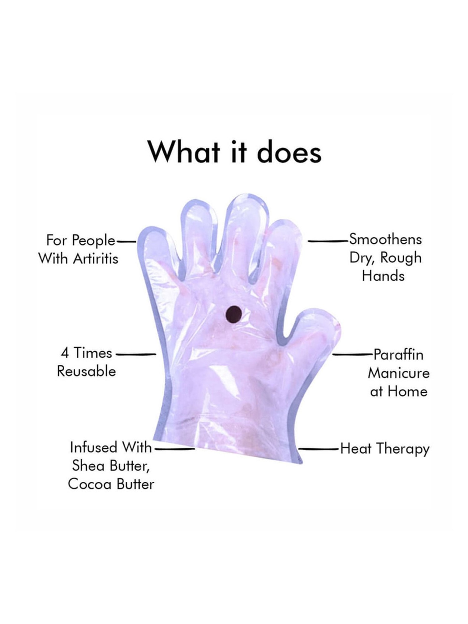 House of Beauty Lavender Paraffin Hand Gloves - 1 Pair - 4 Times Reusable - 225 gm