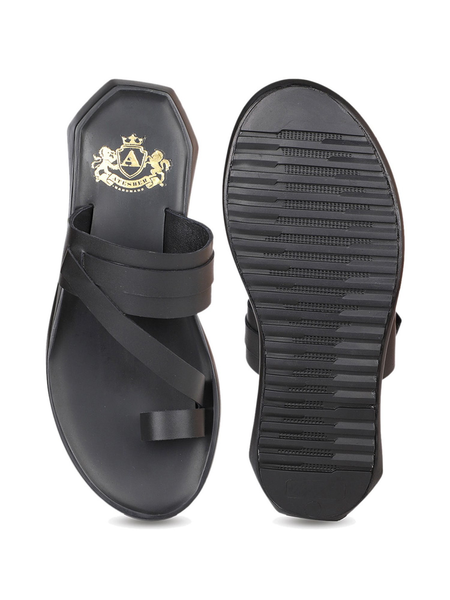 Atesber by Inc.5 Men's Black Toe Ring Sandals