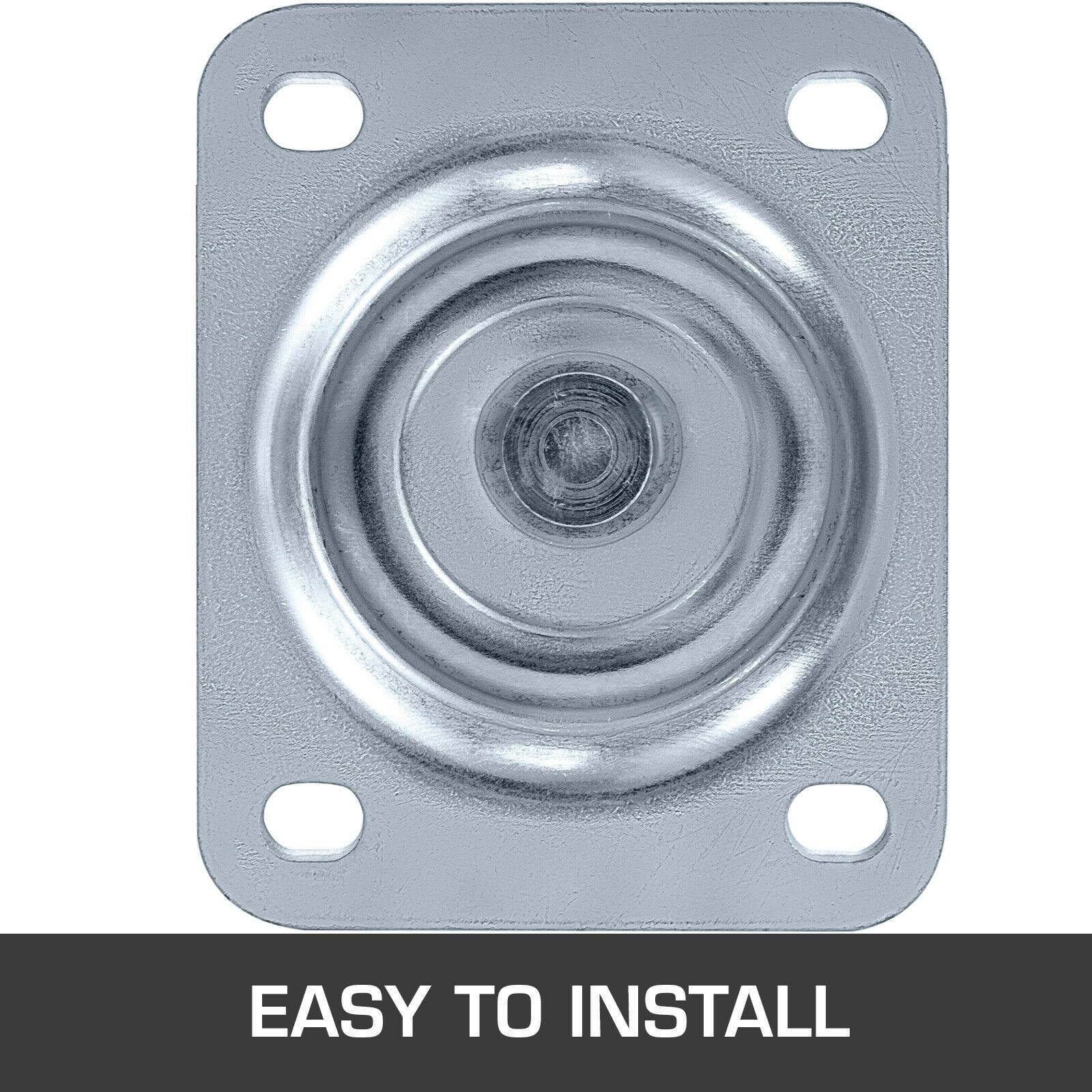 8\" Rubber Swivel Casters Steel Core 360 Swivel Steel Floor Protection Top Plate