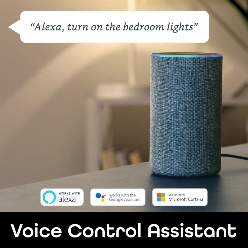 Geeni LUX 800 Smart Wi-Fi LED Dimmable White Light Bulbs (2700K), 3-Pack &ndash; A19, 60-Watt Equivalent &ndash; No Hub Required &ndash; Works with Amazon Alexa, Google Assistant, Microsoft Cortana