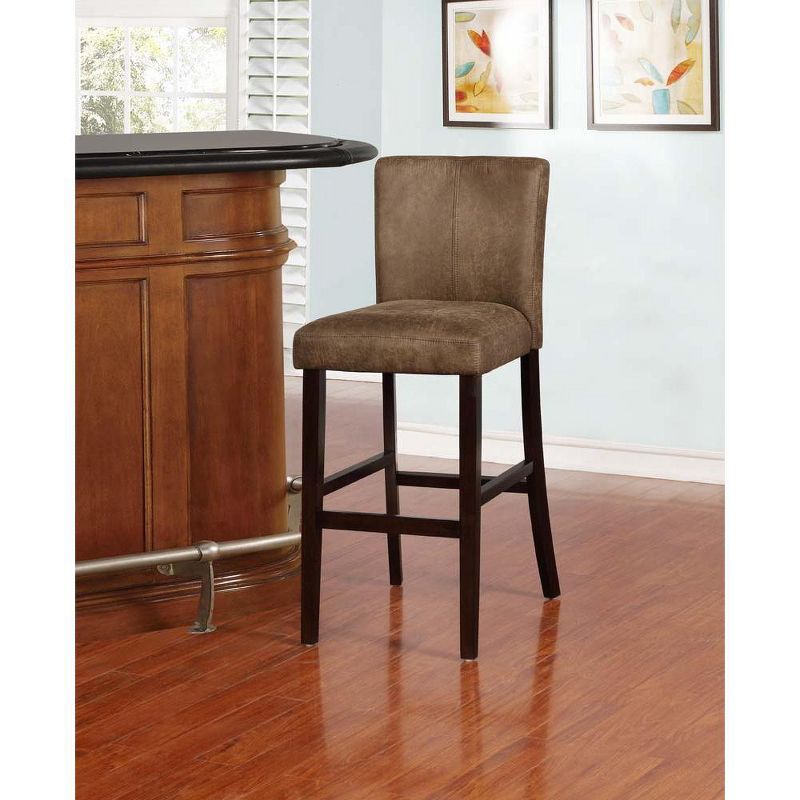 Linon Miller Distressed Brown Bar Stool