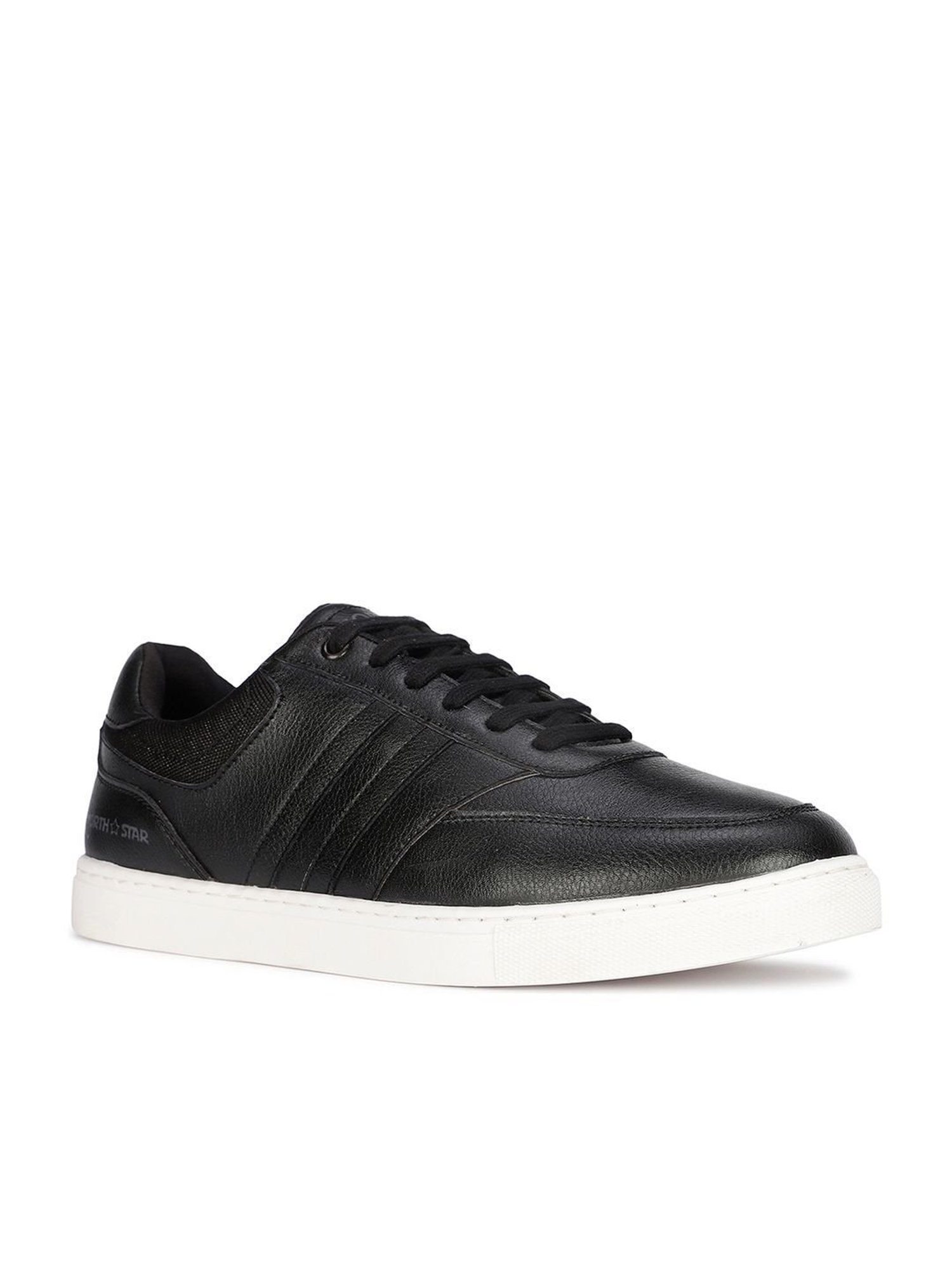 North Star by Bata Men's KEENAN Black Casual Sneakers