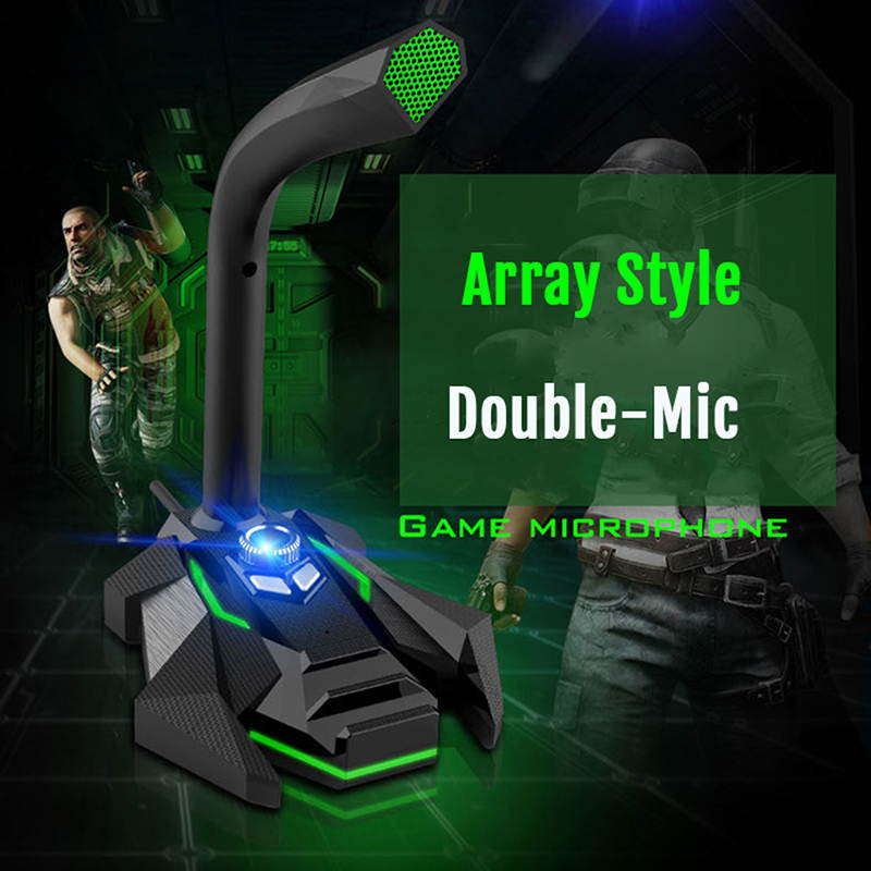 Wired Tabletop Desktop Microphone Condenser Mic Professional USB Cable Studio With LED Gaming Light Mikrafon for Computer Record