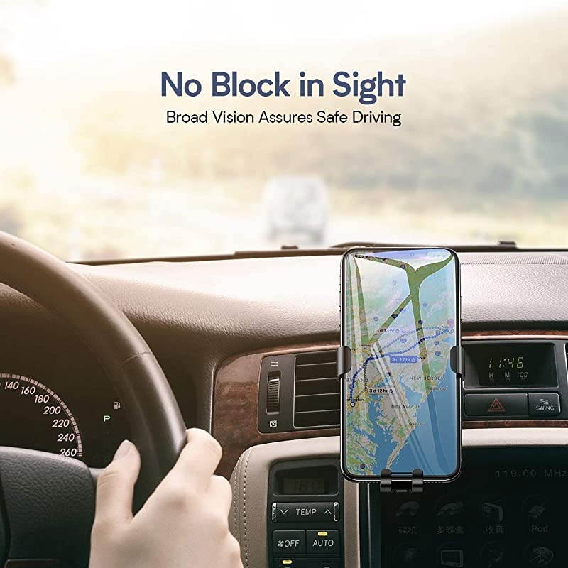 Car Phone Mount, Air Vent Car Phone Holder, Gravity Auto-Clamping Hands-Free Car Mount Compatible with iPhone SE/11 Pro Max/Xs/XR/8 Plus, Samsung Galaxy S20+ Ultra Note10 Plus & All