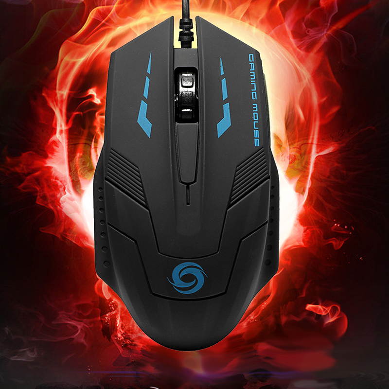 High Quality 2400DPI Adjustable USB Wired Optical Gaming Mouse Professional Game Mice For PC Computer Office Black Red 2 Colors