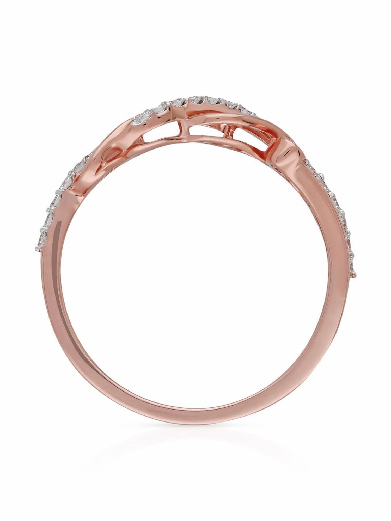 Malabar Gold and Diamonds 18k IGI Certified Diamond Rose Gold Ring for Women