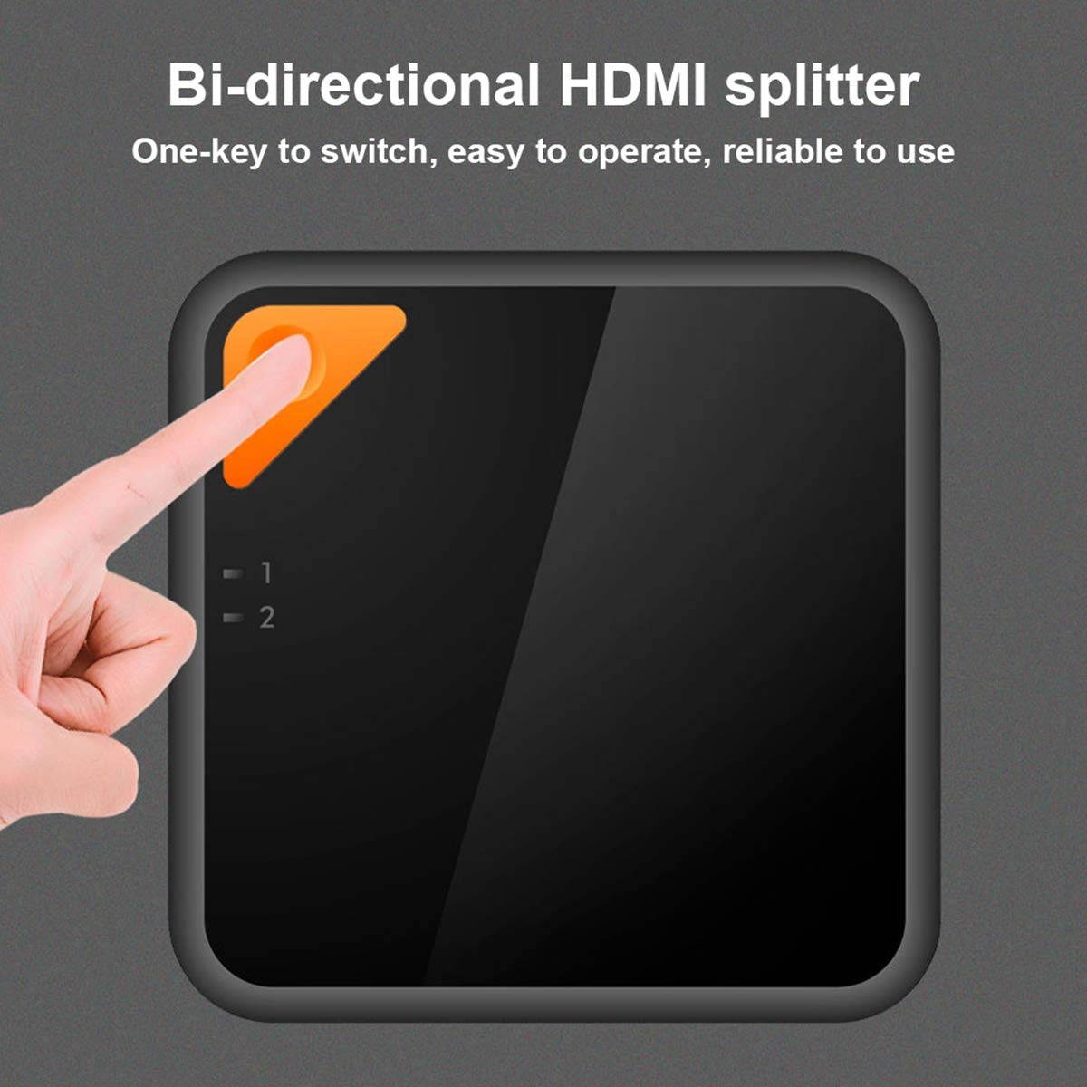 SOONHUA Bi- Directional Switcher, Plug and Play 3D Visual Effect Screen Adapter 4k HD Two- Way HDMI- Compatible Splitter Suitable for Both Home and Office Use.