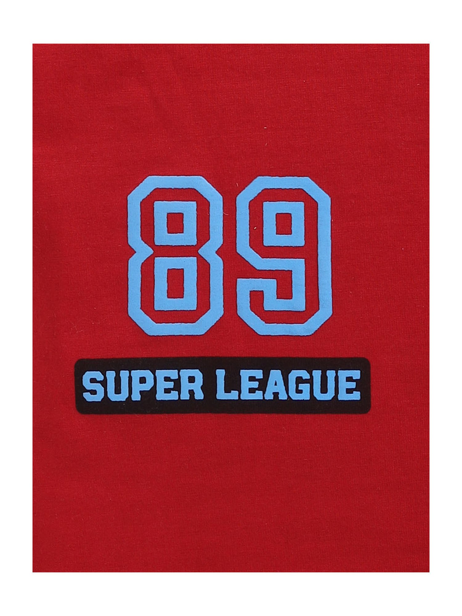 Todd N Teen Kids Red & Black Graphic Print T-Shirt with Trackpants