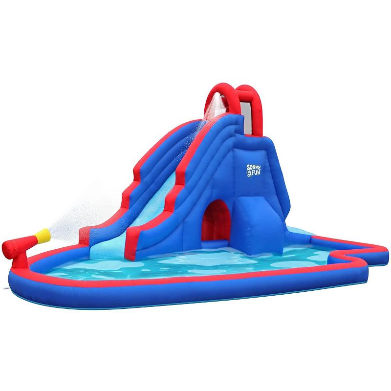 HearthSong Strike Zone 18'L Bowling Water Slide with Two Speed Boards for Outdoor Active Play