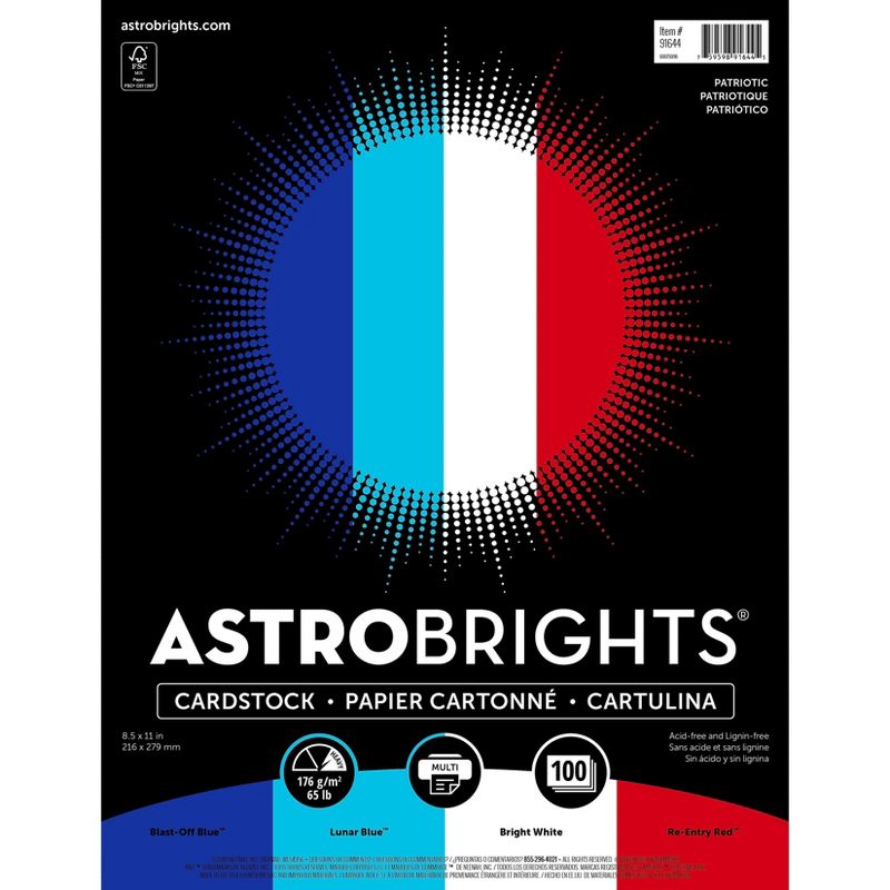 Astrobrights Cardstock Paper, 65 lbs, 8.5 x 91644