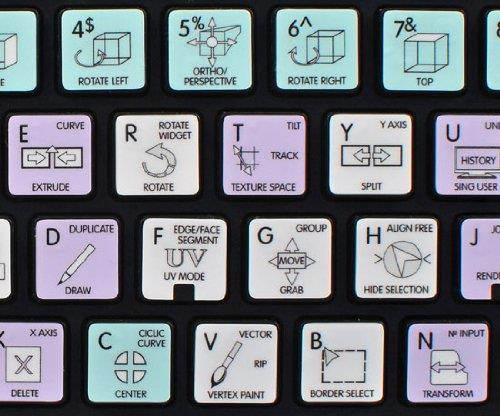 4Keyboard BLENDER GALAXY SERIES NEW KEYBOARD LABELS SHORTCUTS ARE COMPATIBLE WITH APPLE