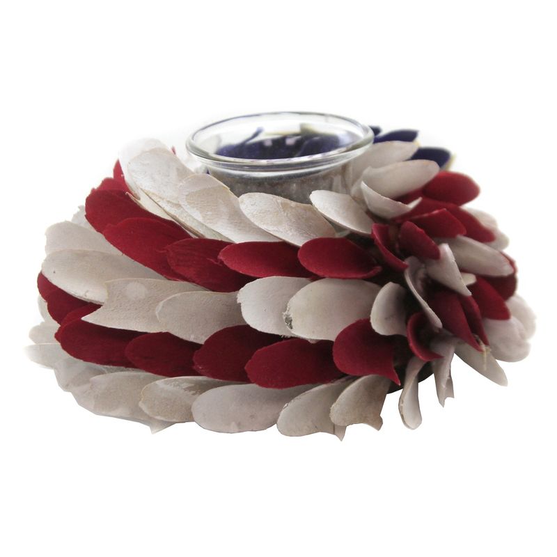 Home Decor 3.25" Americana Cupcake Votive Red White Blue Flag Patriotic  -  Candle Holders