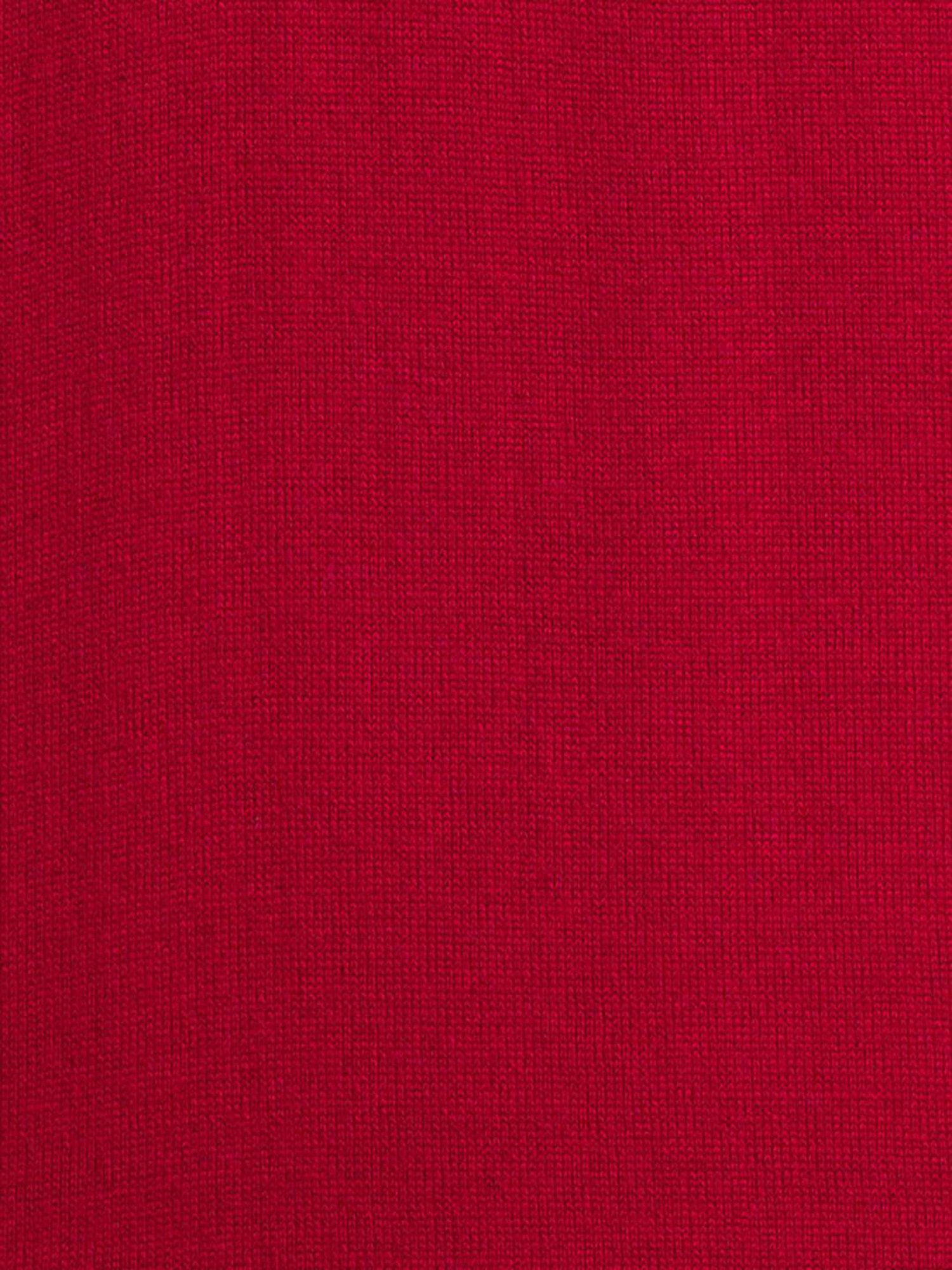 ColorPlus Red Tailored Fit Self Pattern Sweater