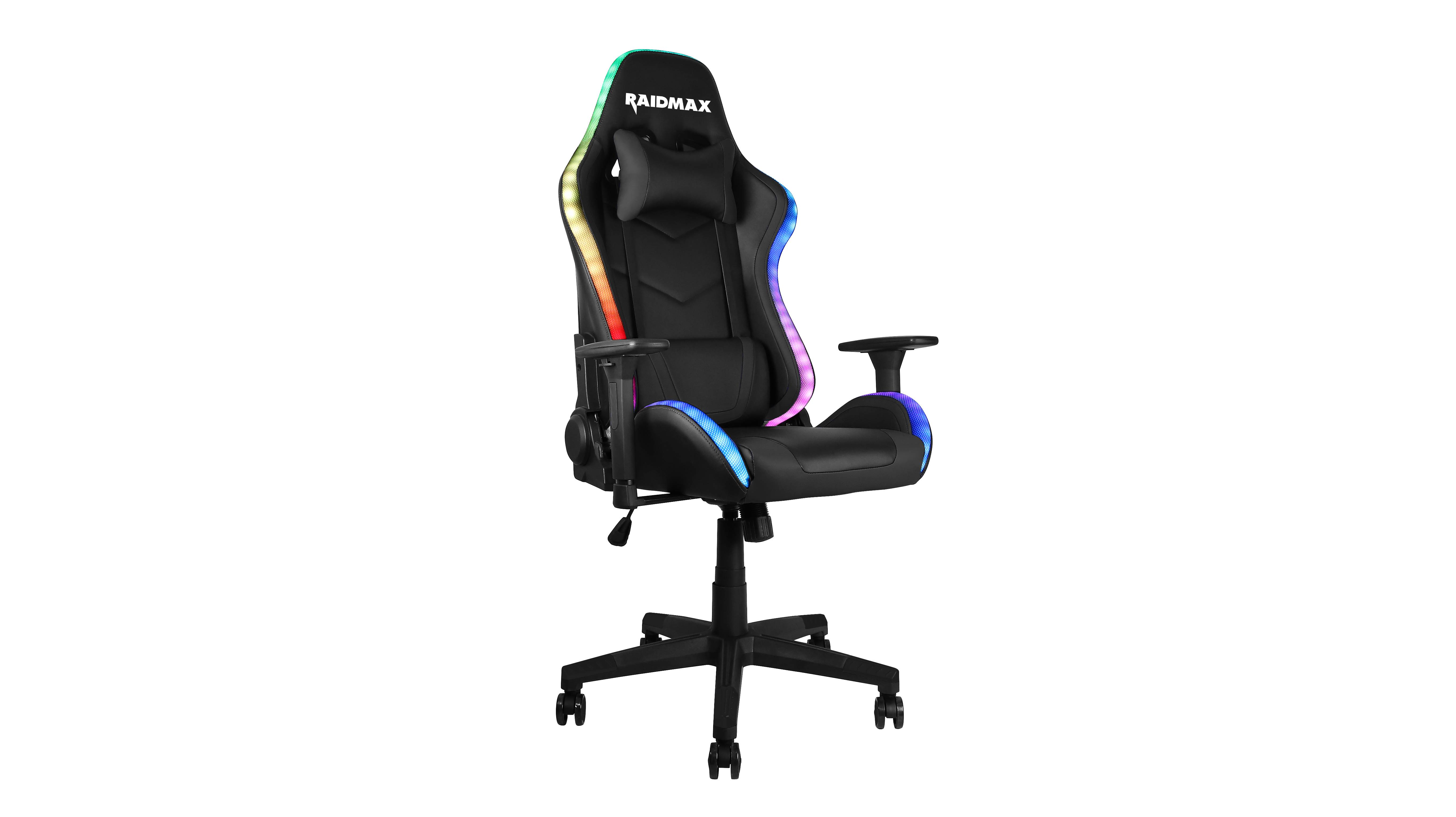 Drakon RGB Lighted Gaming Chair Racing Office Chair High Back Computer Desk Chair PU Leather Chair Executive and Ergonomic Swivel Chair with Headrest and Lumbar Support
