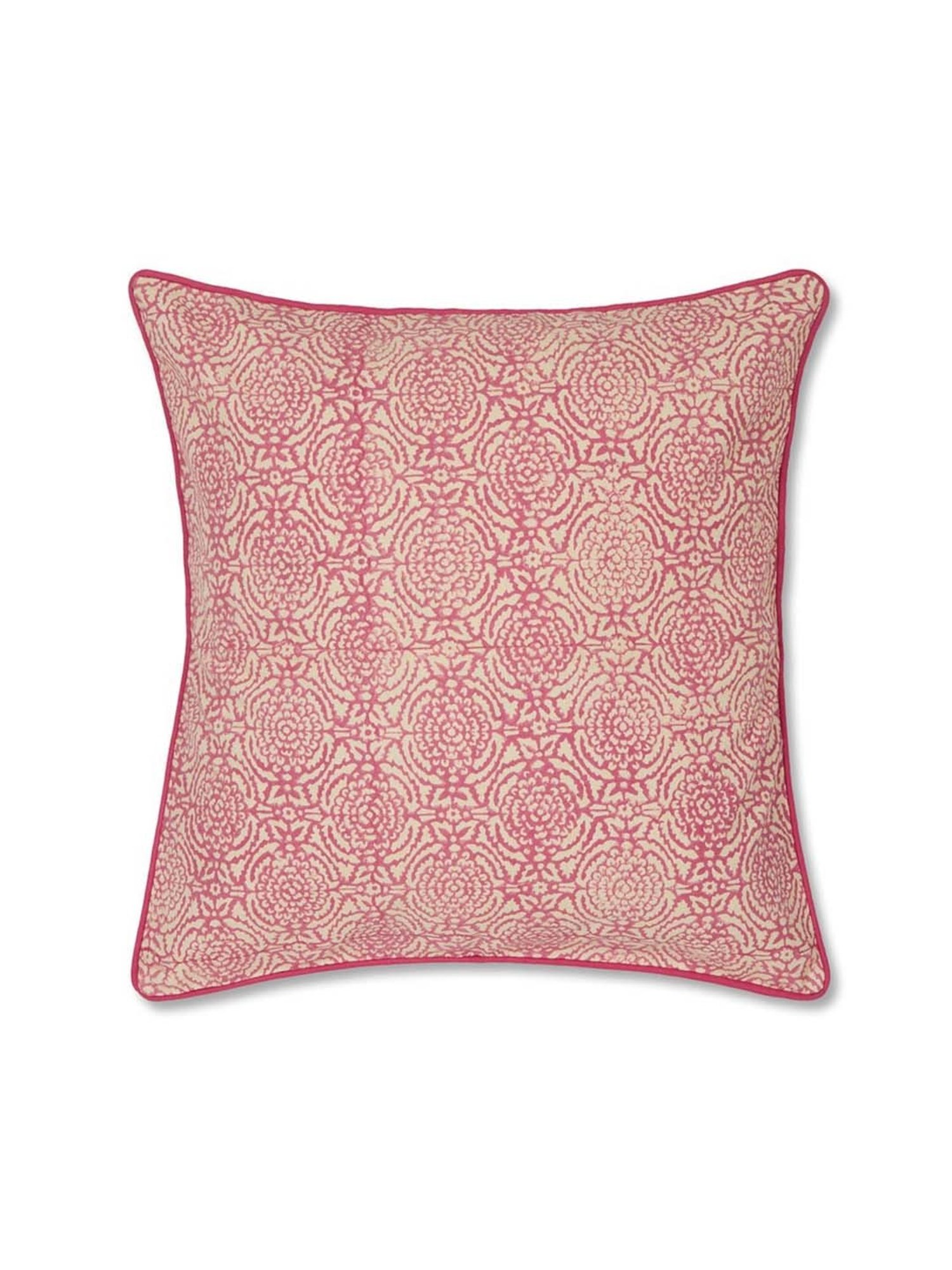 Fabindia Shalimar Pink Cotton Cushion Cover