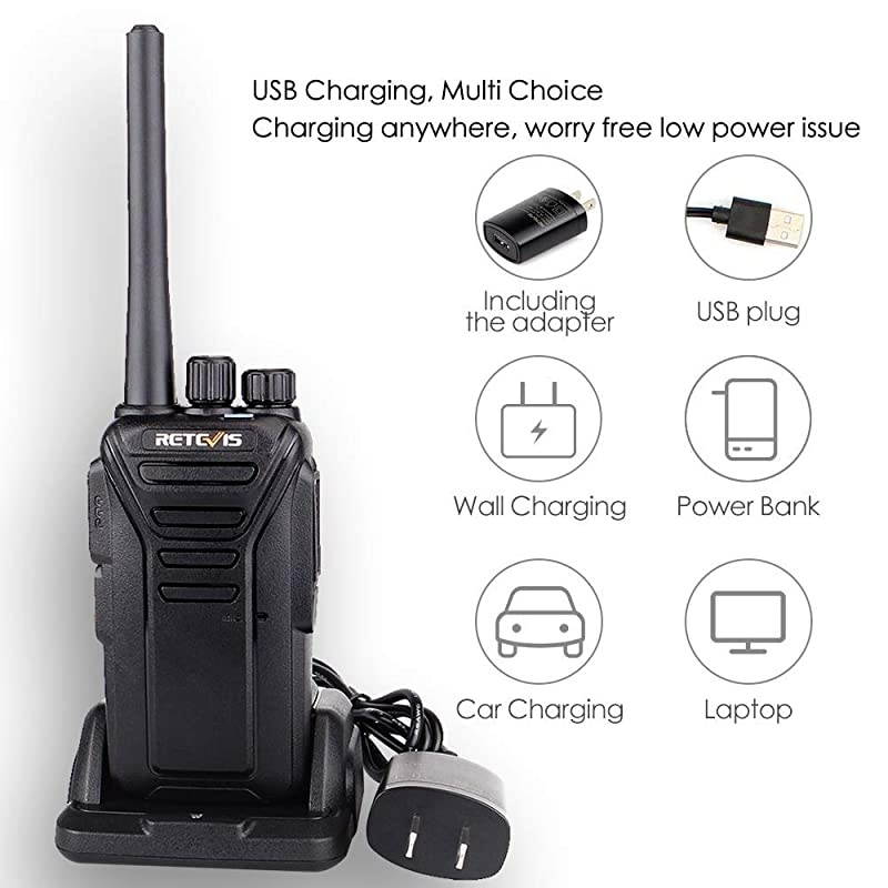 RT27 Walkie Talkies Long Range,Two Way Radios Rechargeable, Handheld VOX Hands-Free, Commercial 2 Way Radio with USB Charger Base, for Education, Construction, Warehouse (10 Pack)