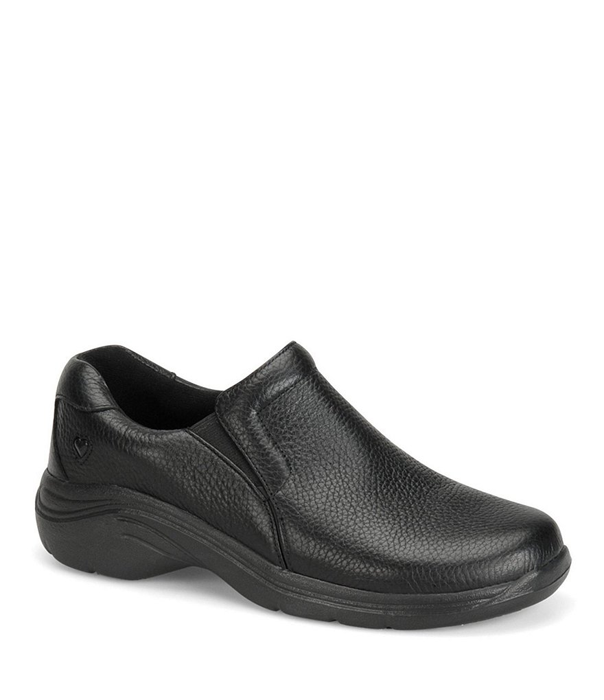 Nurse Mates Dove Leather Slip-Ons