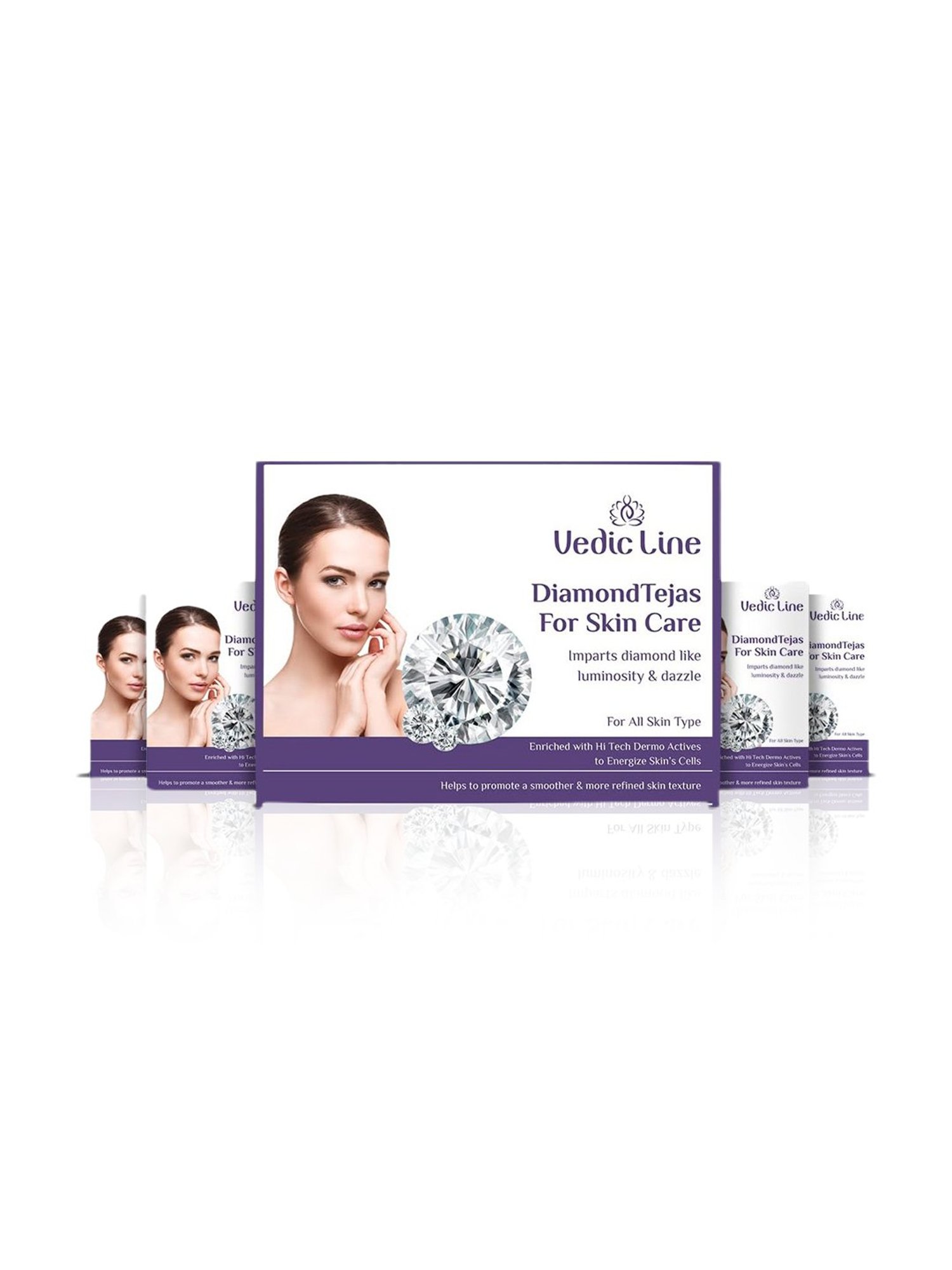VEDIC LINE Diamond Tejas Facial Kit - Pack of 4