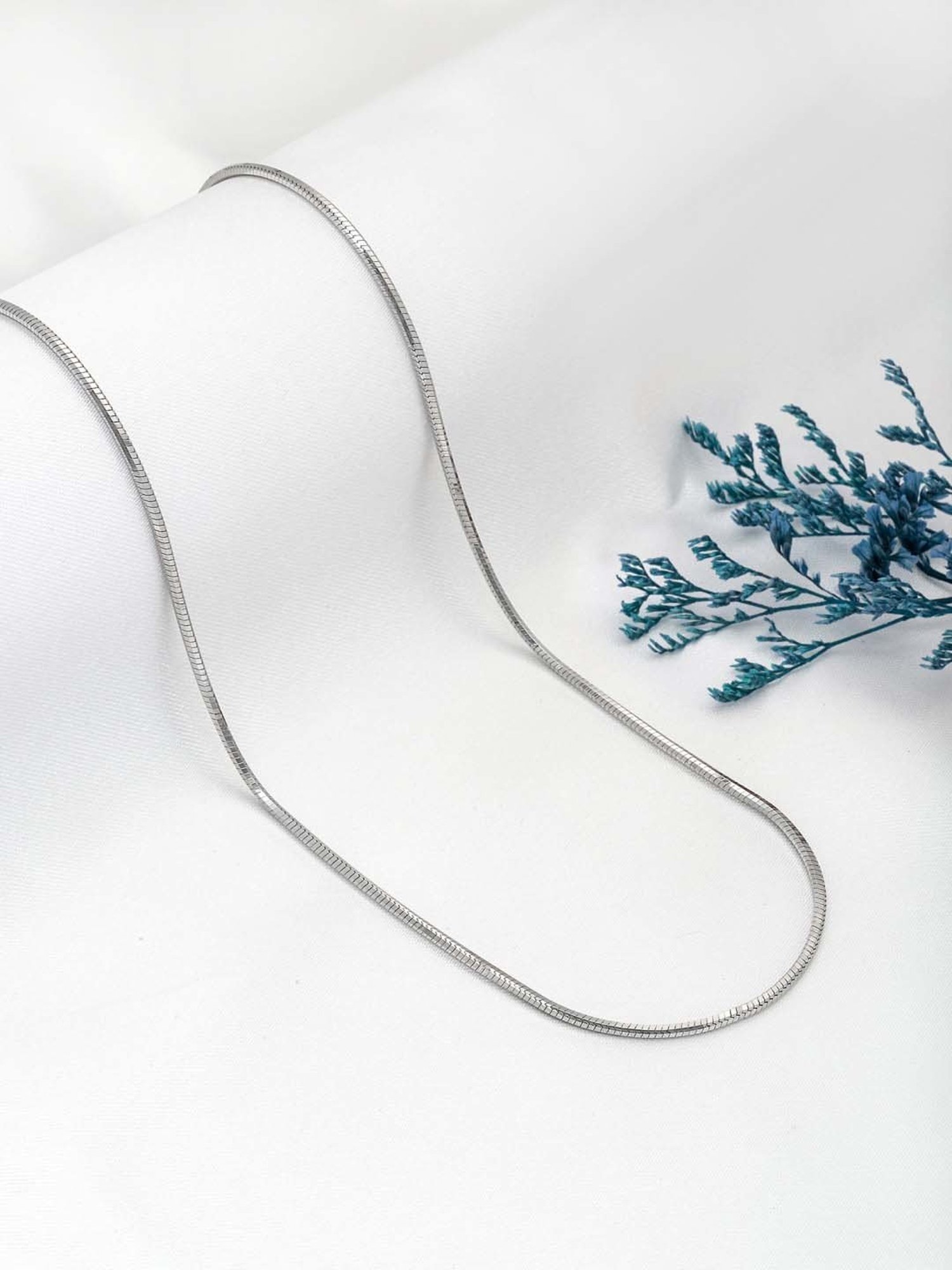 Silberry 92.5 Sterling Silver Snake Chain for Women