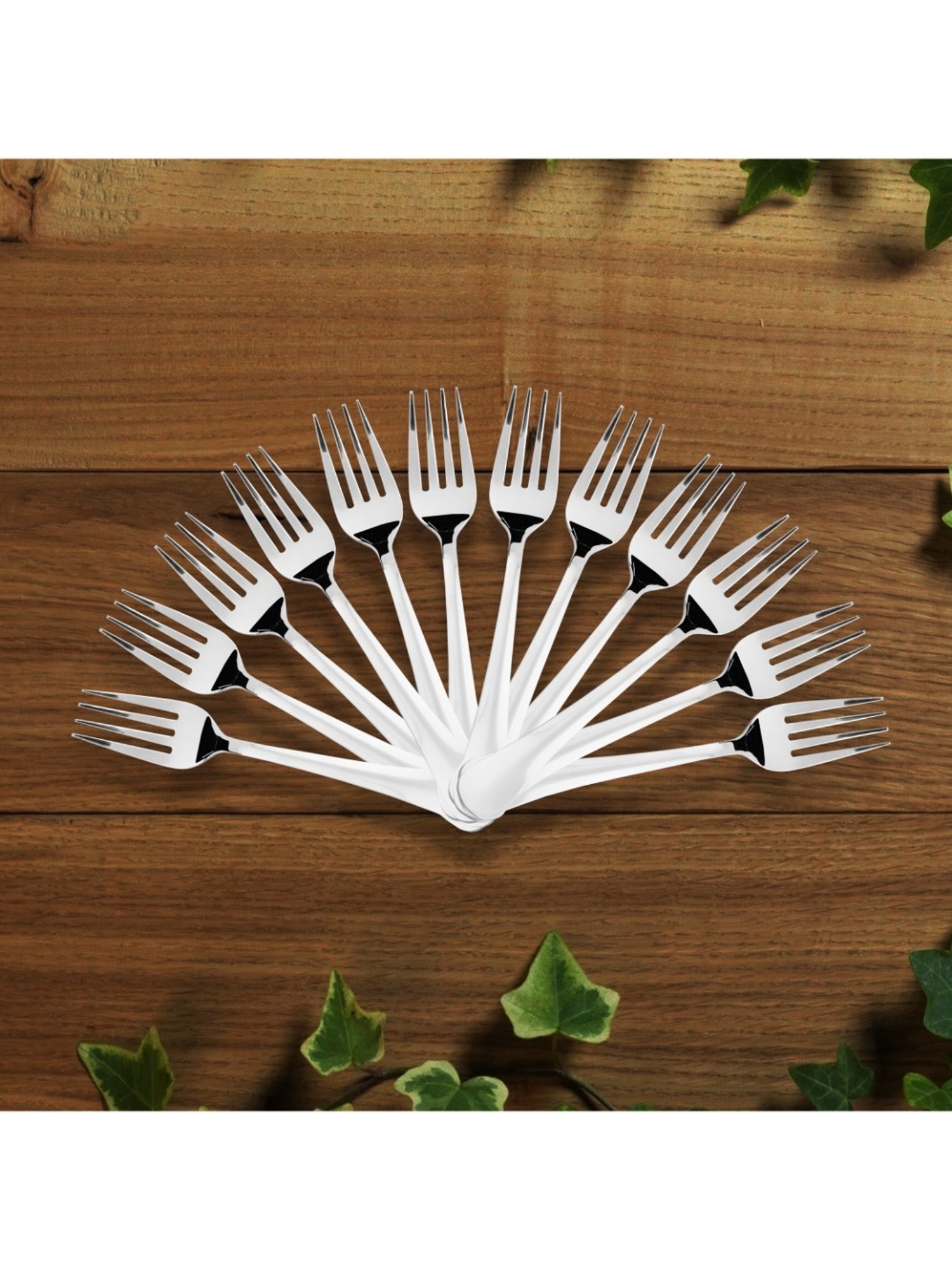 Sumeet Stainless Steel Premium Quality Baby / Medium Forks set of 12 Pc � (15.5cm L) (1.6mm Thick)