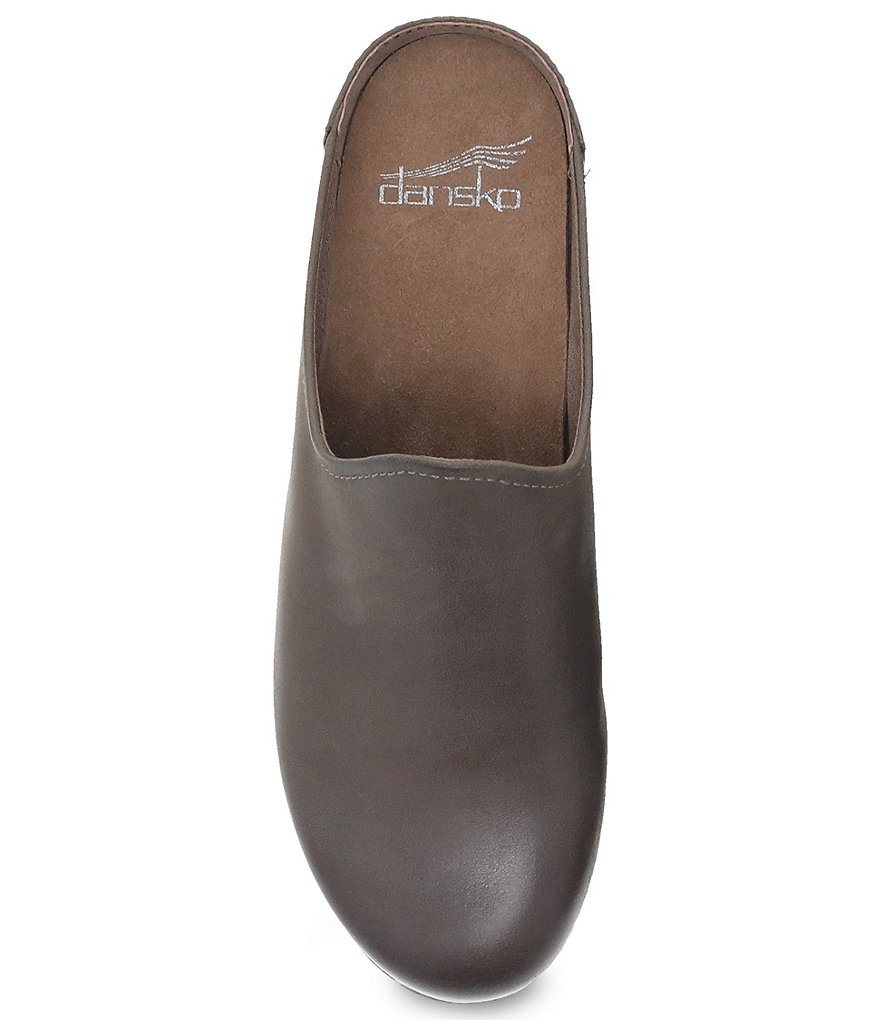 Dansko Melody Burnished Leather Slip-On Open Back Clogs