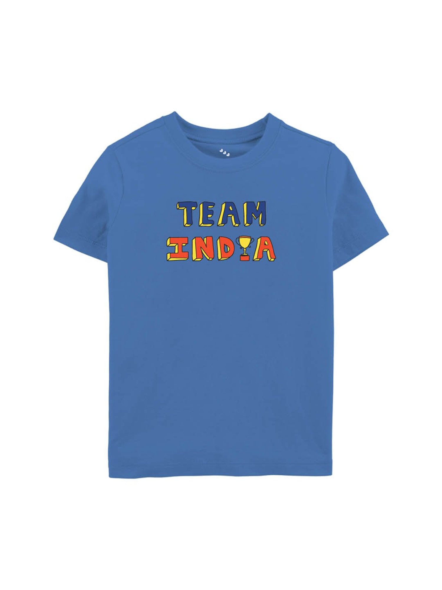 Zeezeezoo Boys Blue Team India Printed T-shirt