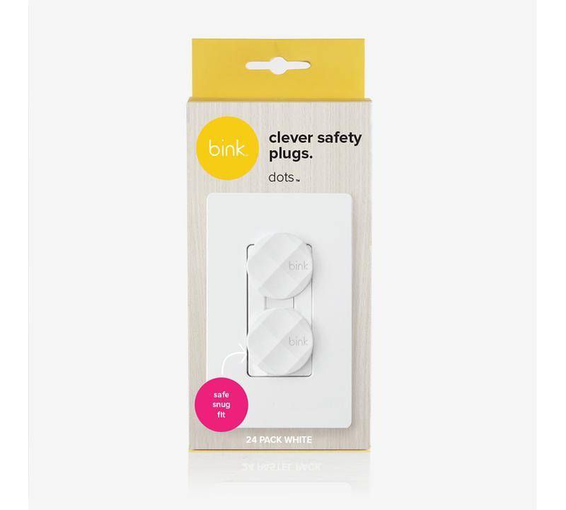 Bink Dots Clever Safety Plugs - White 24pk