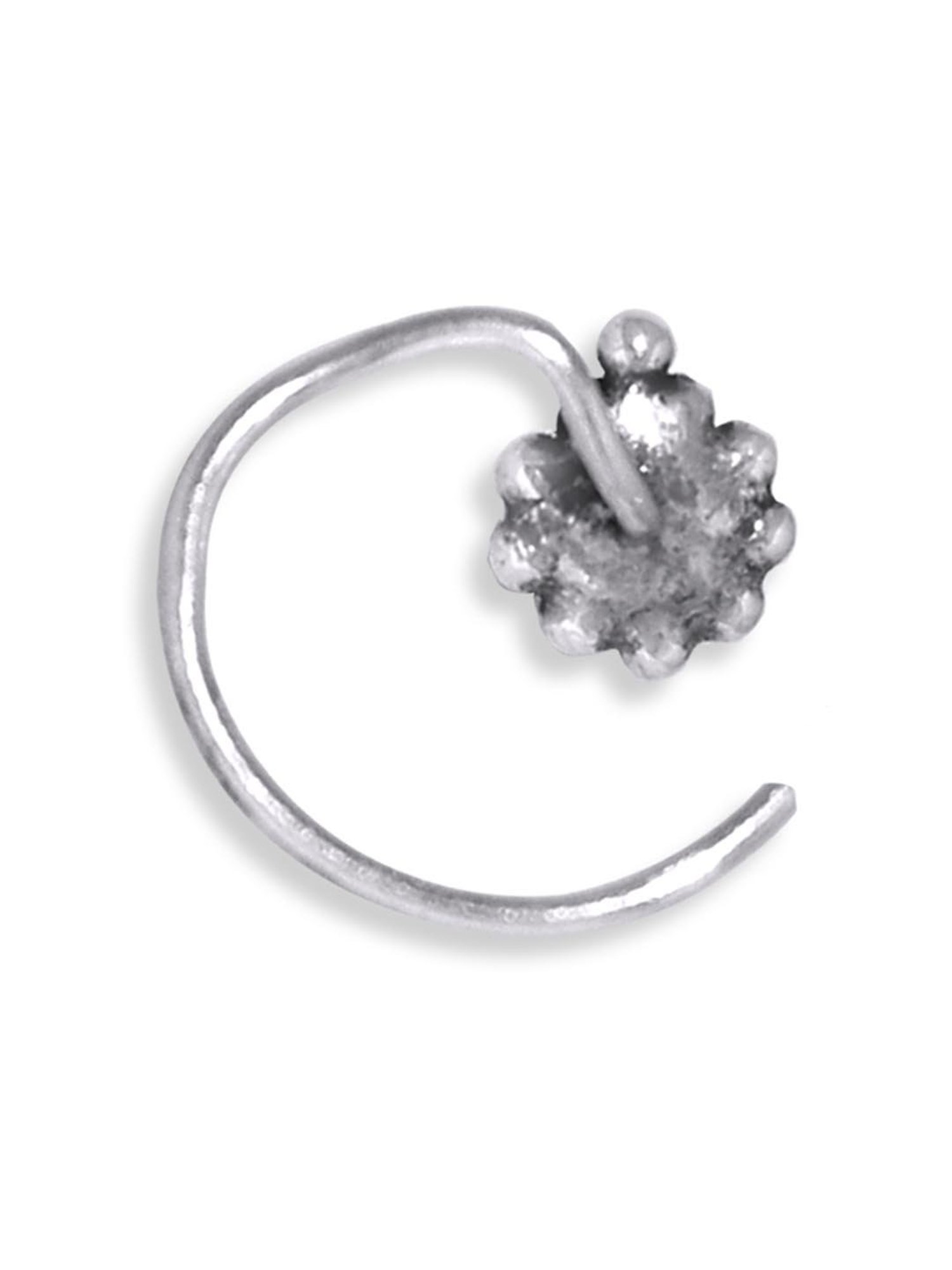 Taraash 92.5 Sterling Silver Antique Nosepin for Women