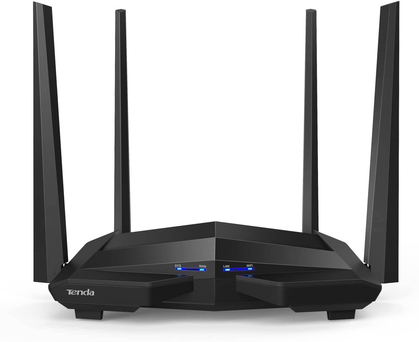 High Performance 1200Mbps Gigabit WiFi Router, Wireless Router AC1200 Dual Band 300Mbps 2. 4GHz + 867Mbps 5GHz, 4 X omni-directional antennas WIFI Range booster up to 2000 Sq. Ft , 4 Gigabit LAN ports