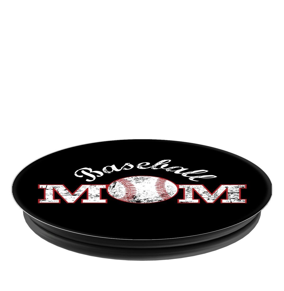 Baseball Mom Black PopSockets Stand for Smartphones and Tablets