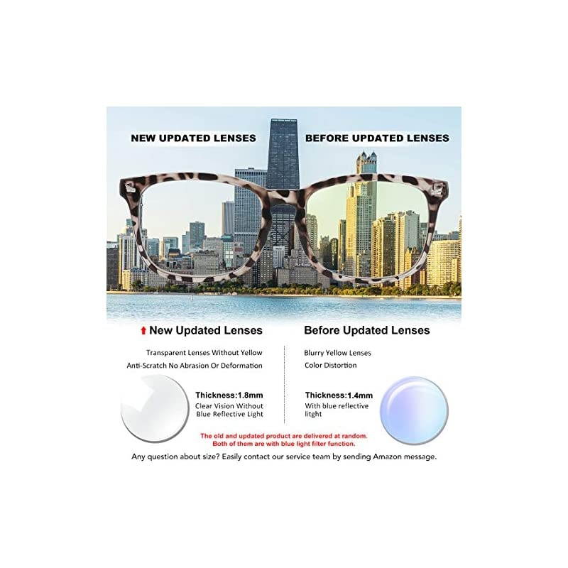 Blue Light Blocking Glasses, Anti Eye Strain Headache (Sleep Better),Computer Glasses UV400 Transparent Lens