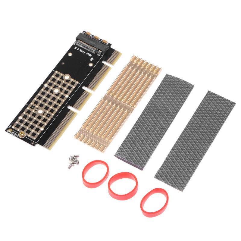 1U 2U Server NVMe NGFF Key M SSD M.2 NGFF to PCI-E 16x Adapter Extender Card with Heat Radiator for Windows7/8 / 10 / Linux