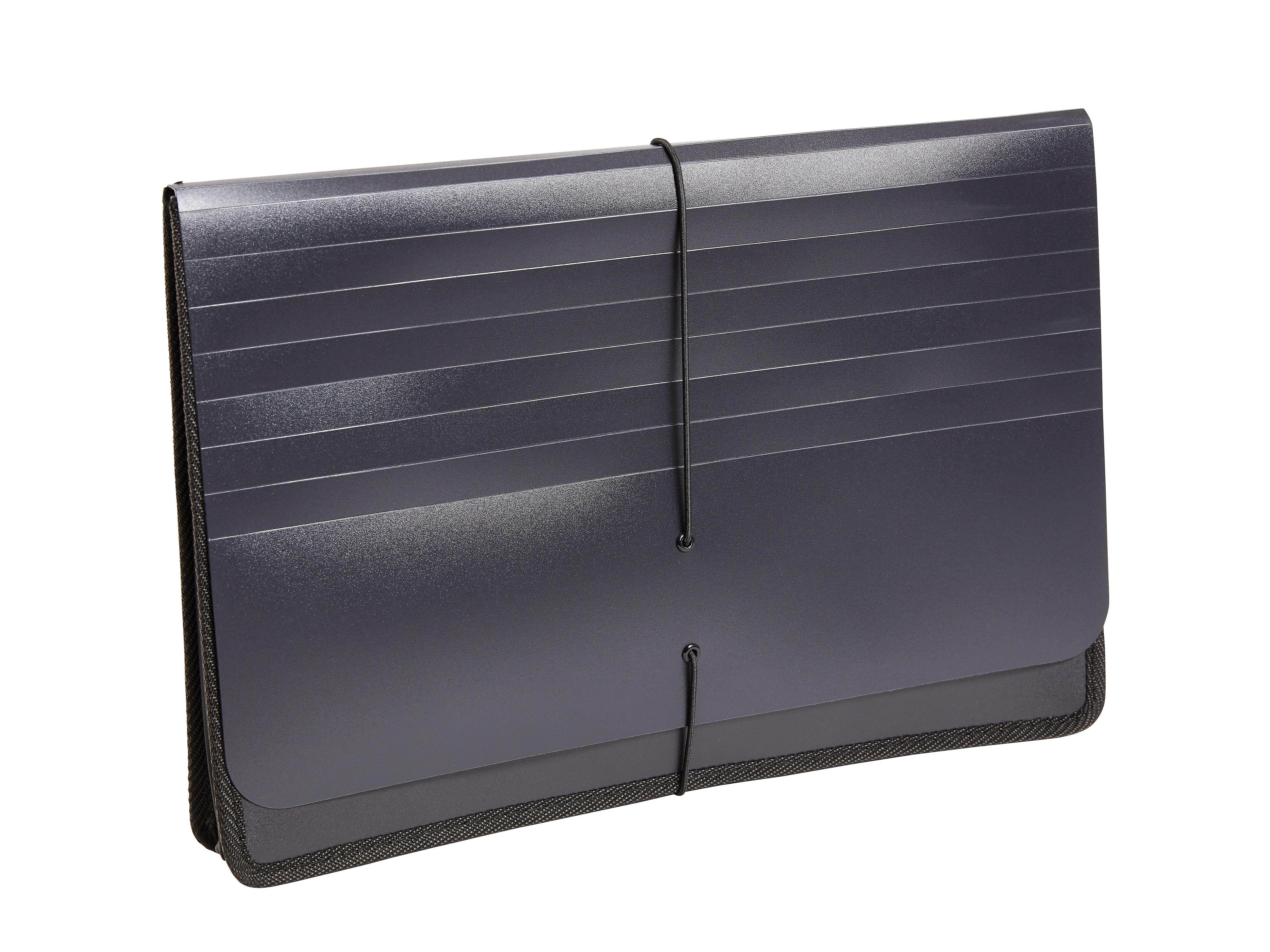 MyOfficeInnovations Poly Expanding Wallets Legal 5" Expansion Black (11884)