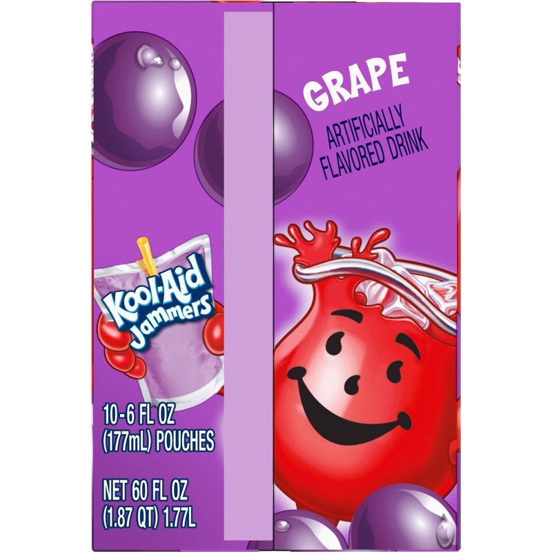 Kool-Aid Jammers Grape Juice Drinks - 10pk/6 fl oz Pouches