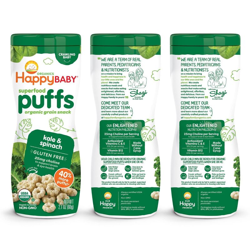HappyBaby Variety Puffs - 2.1oz/6pk Each
