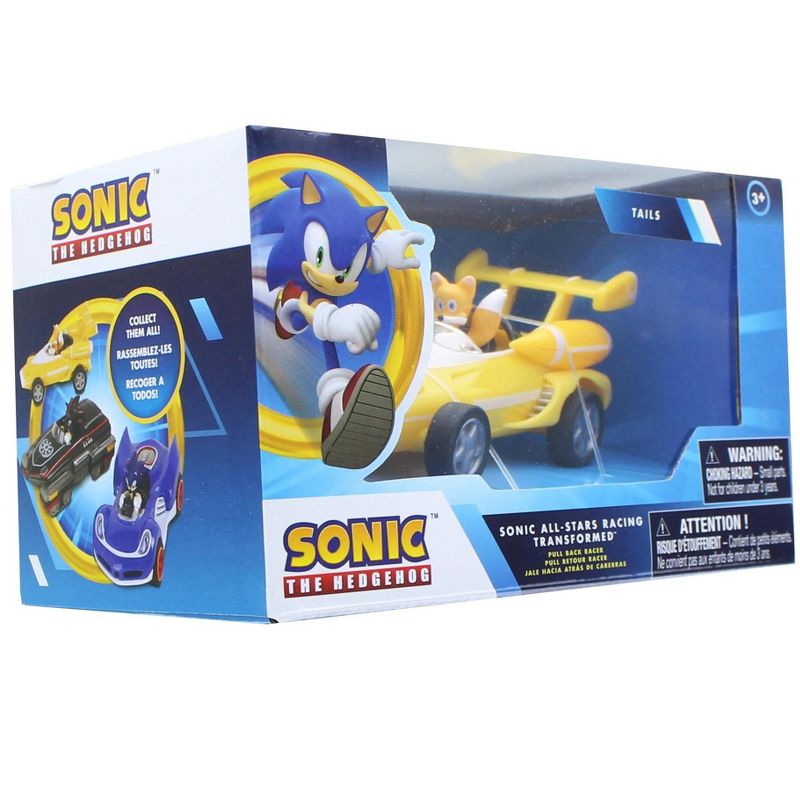 Nkok Sonic the Hedgehog All Stars Racing 3.5 Inch Pull Back Tails Car