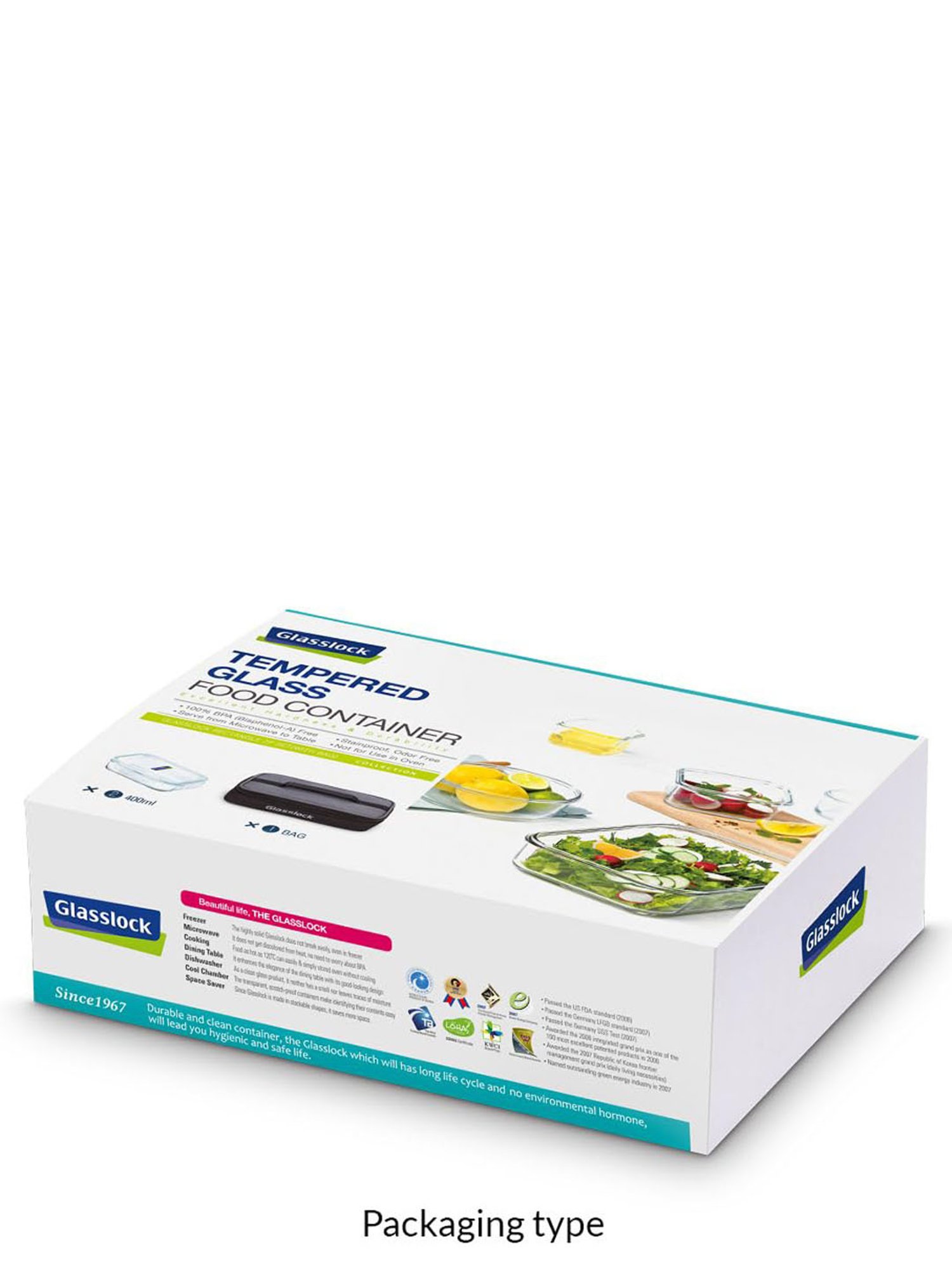 Glasslock Transparent Glass 400 ml Jars and Container