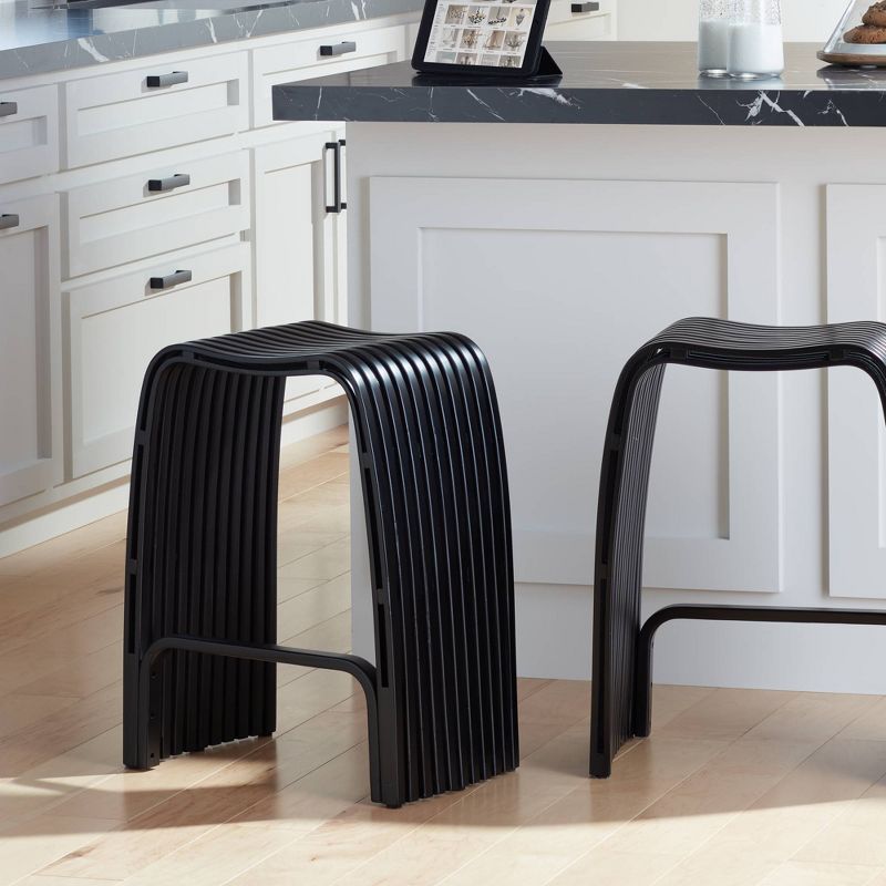 Ladder Barstool Seat Black - Riverstone Furniture Collection