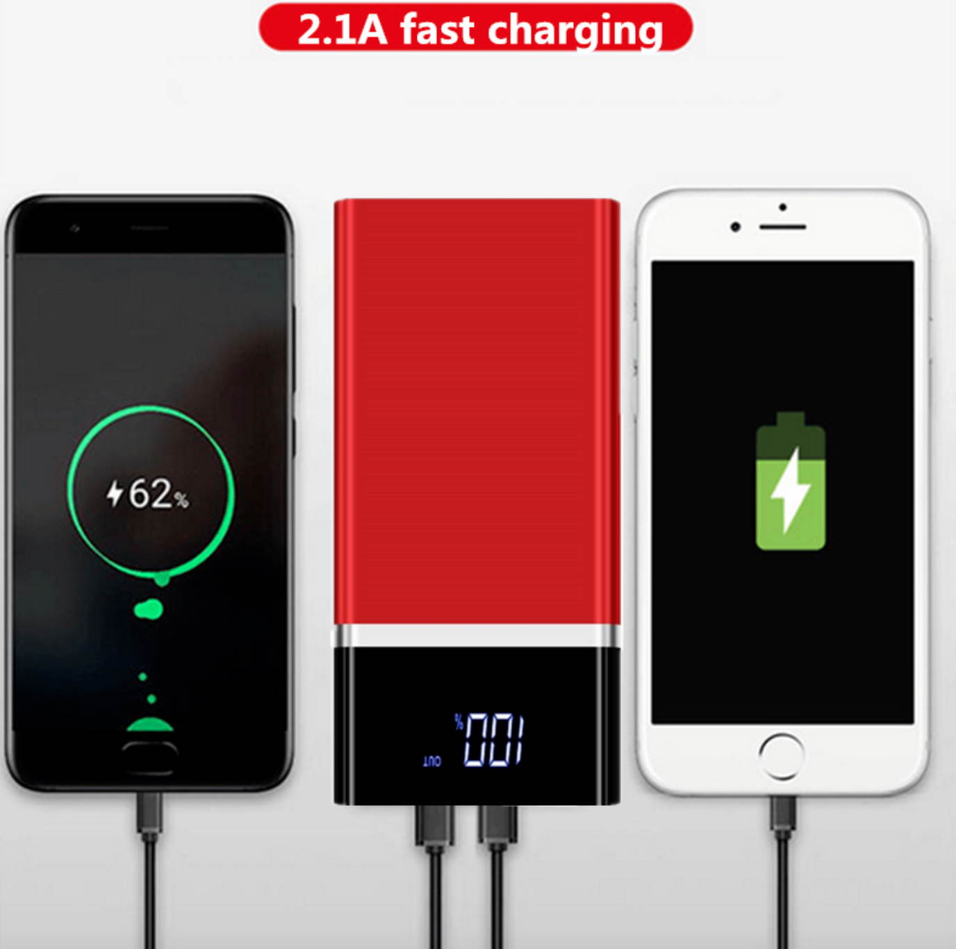 Ultra-thin Portable External Battery Huge Capacity Power Bank 900000mAh Charger