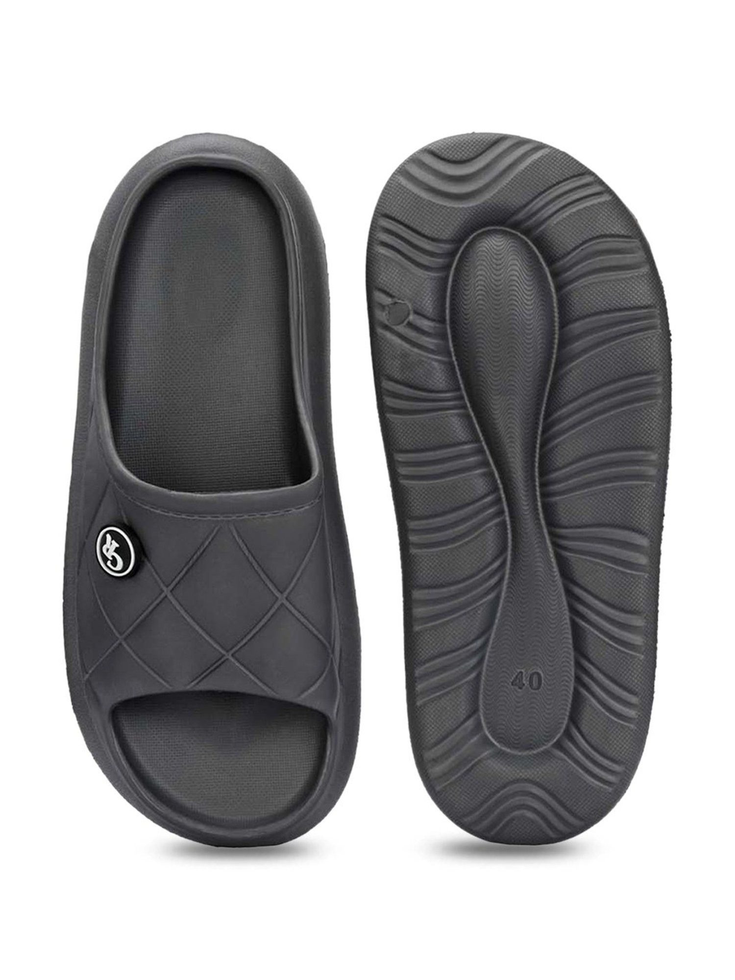 Carlo Romano Men's Grey Slides