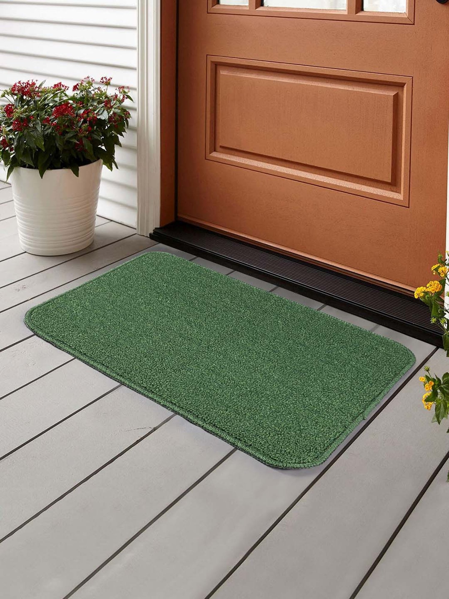 Saral Home Black Jute 1791 GSM Door Mat - Set of 1
