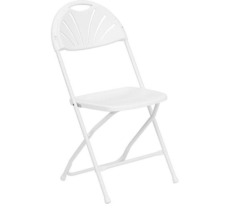 Plastic Folding Chair White - Riverstone Furniture Collection