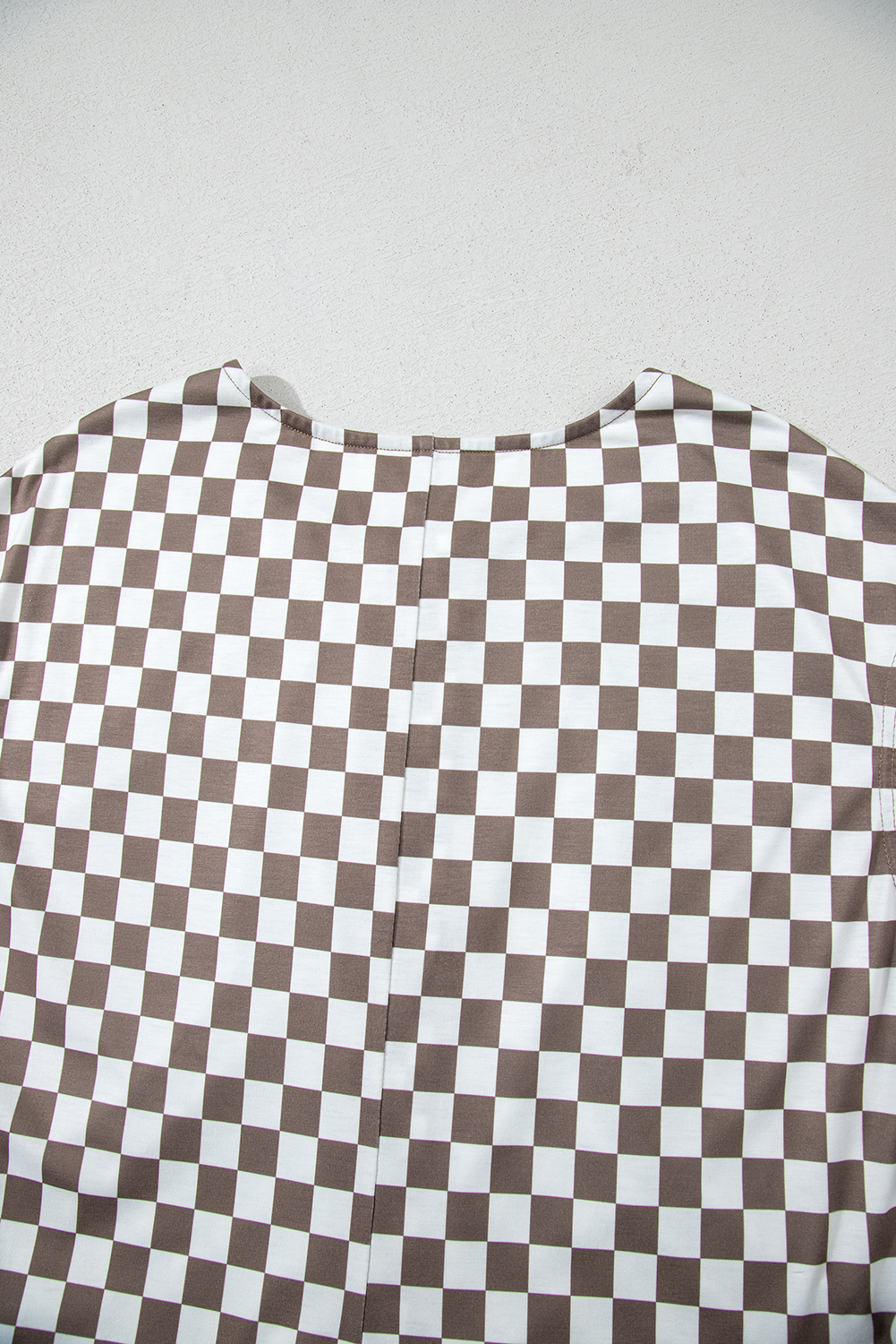 Gray Textured Wide Leg Overall with Pockets