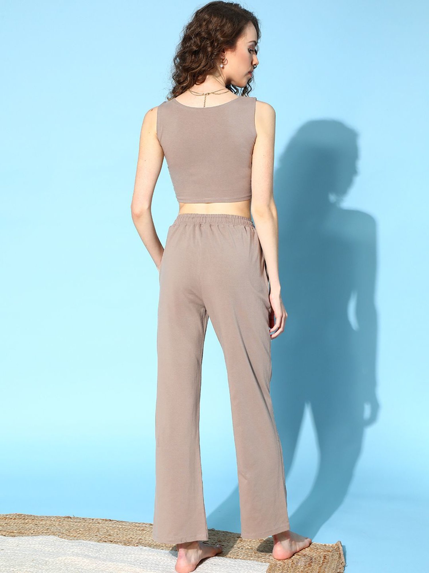 Da Intimo Brown Two Pieces Loungewear Set