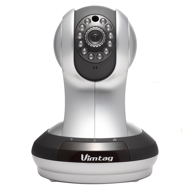 Vimtag VT-361 Super HD WiFi Video Monitoring Surveillance Security Camera, Plug/Play, Pan/Tilt with Two-Way Audio & Night Vision
